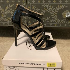 Steve Madden Stella Black Strappy Heels